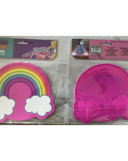 Suport pentru Pahar, Model Curcubeu, din PVC,Rezistent la Caldura