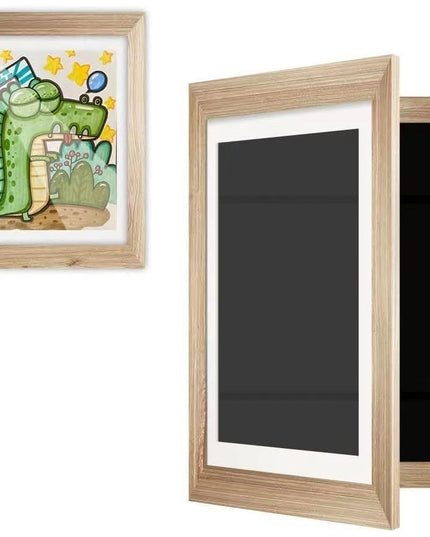 Rama pentru Foto si , din Lemn, cu Spatiu Pentru Depozitare, Pentru Desene si Picturi A4, Sticla Securizata,530 g