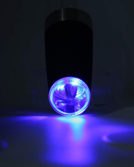 Rasnita Electrica Sare si Piper, cu Camera Depozitare Transparenta, Macinare, Functionare pe Baterii, cu Lumina, ABS