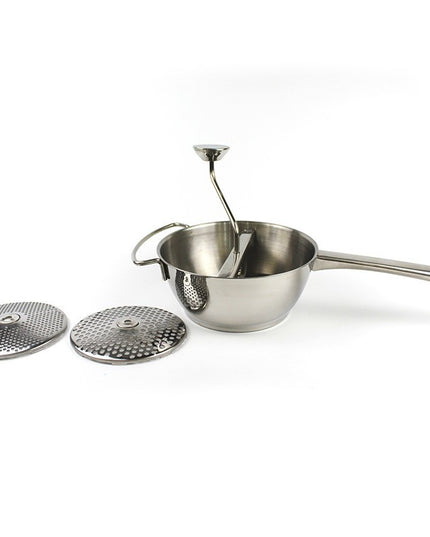 Rasnita Manuala pentru Fructe, din Otel Inoxidabil, Macinare Alimentelor pentru Bebelusi, 3 Discuri de Macinat, Presa, pentru Tocat Cartofi,