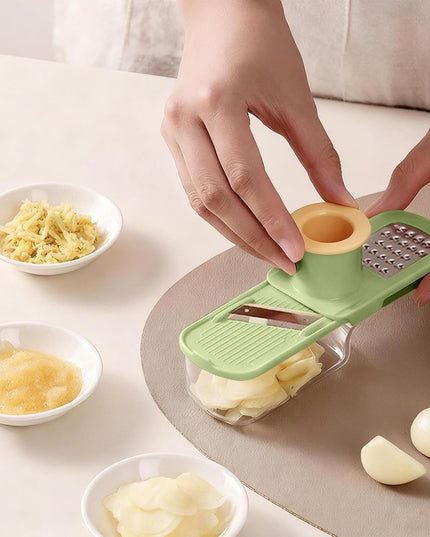 Razatoare Manuala, cu Recipient de Stocare, pentru Legume, din Plastic si Otel Inoxidabil, Multifunctionala