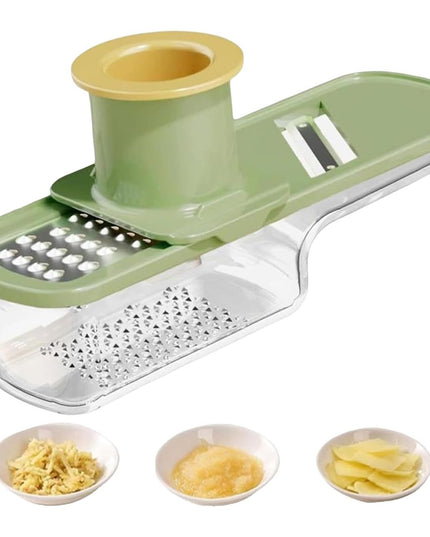 Razatoare Manuala, cu Recipient de Stocare, pentru Legume, din Plastic si Otel Inoxidabil, Multifunctionala