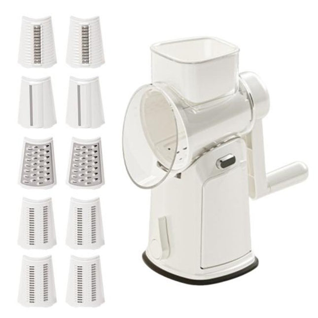 Razatoare Manuala, Rotativa cu Manivela, 10 Lame Interschimbabile, Anti-Stropire