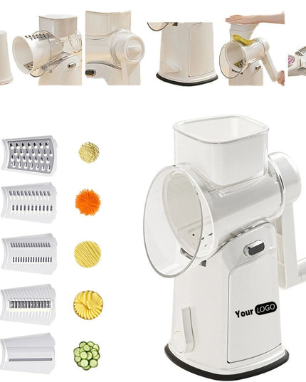 Razatoare Manuala, Rotativa cu Manivela, 10 Lame Interschimbabile, Anti-Stropire