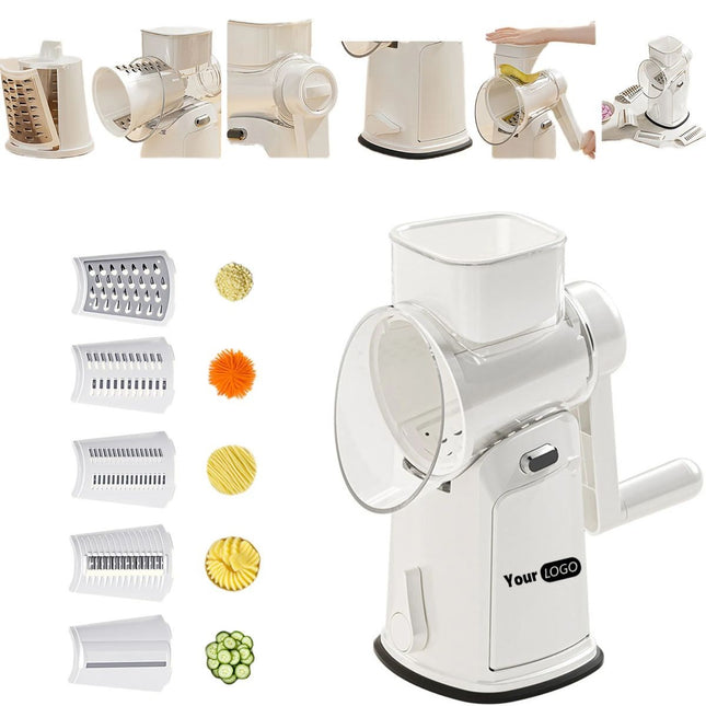 Razatoare Manuala, Rotativa cu Manivela, 10 Lame Interschimbabile, Anti-Stropire