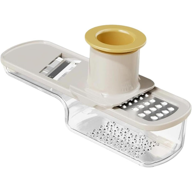 Razatoare Manuala, cu Recipient de Stocare, pentru Legume, din Plastic si Otel Inoxidabil, Multifunctionala