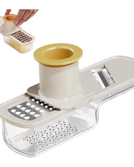 Razatoare Manuala, cu Recipient de Stocare, pentru Legume, din Plastic si Otel Inoxidabil, Multifunctionala