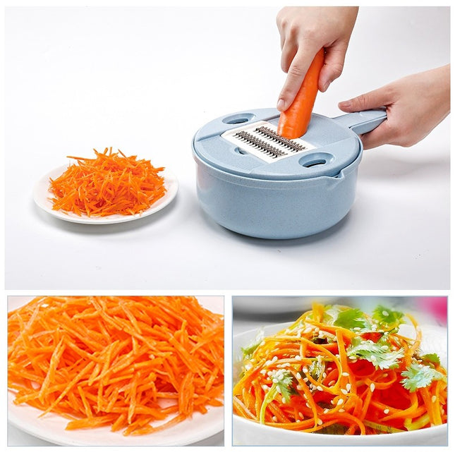 Razatoare multifunctionala pentru legume, fructe, branzeturi, 10 piese