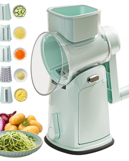 Razatoare Manuala, Rotativa cu Manivela, 10 Lame Interschimbabile, Anti-Stropire