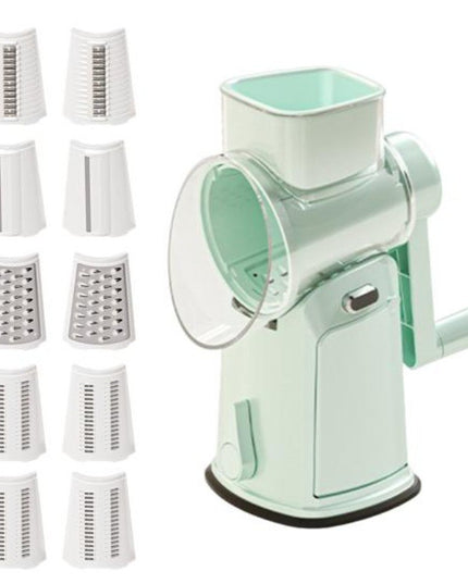 Razatoare Manuala, Rotativa cu Manivela, 10 Lame Interschimbabile, Anti-Stropire