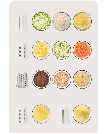 Razatoare Manuala, Rotativa cu Manivela, 6 Lame Interschimbabile, Anti-Stropire