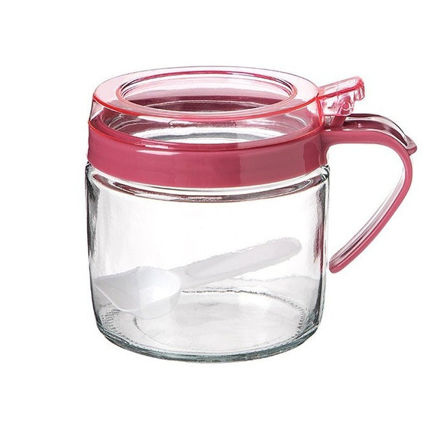 Recipient Condimente, din Stilca, 180 ml, cu Maner si Lingurita,Capac