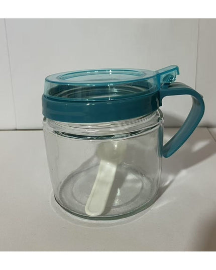 Recipient Condimente, din Stilca, 180 ml, cu Maner si Lingurita,Capac