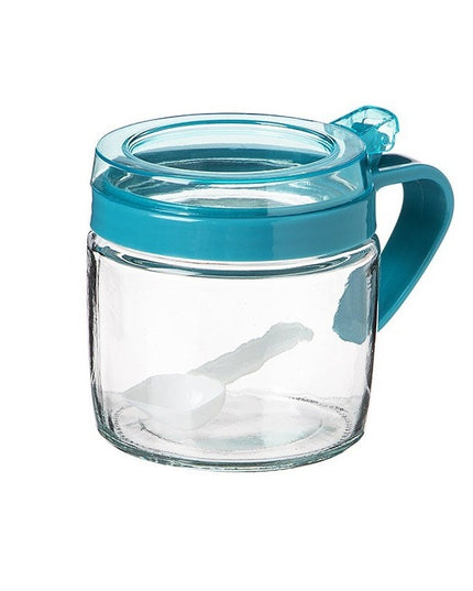 Recipient Condimente, din Stilca, 180 ml, cu Maner si Lingurita,Capac