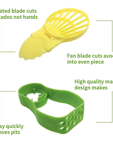 Recipient de Depozitare Avocado 5in1, Etans, pentru Frigider, din Plastic, Dispozitiv de Taiat, Curatat, Feliat