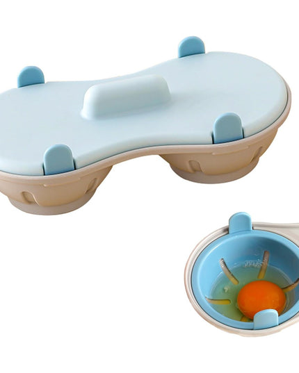 Recipient Dublu pentru Oua, din Plastic pentru Gatit la Microunde