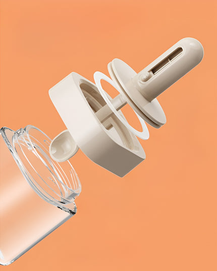 Recipient pentru Depozitarea Condimentelor, Borcan din Sticla, Capac si Lingura Incorporate, Uz Casnic, 300 ml