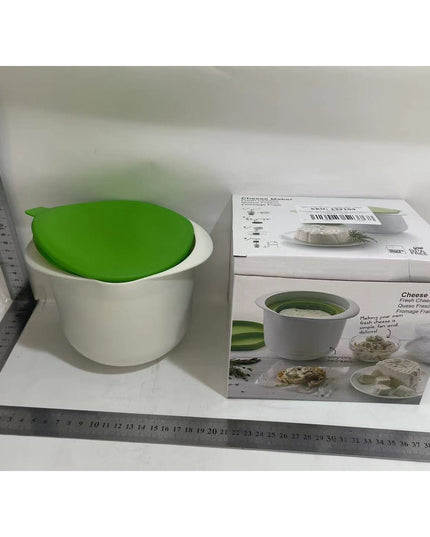 Recipient pentru Preparat Branza, Capac de Silicon, Cheese Maker din Plastic, Strecuratoare