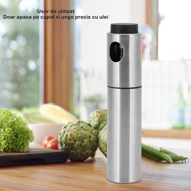 Pulverizator ulei spray, material otel inoxidabil, manual, 100 ml