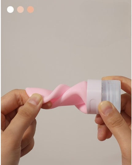 Recipient Portabil din Silicon Elegant de Voiaj, Sticla de Calatorie, Potrivita pentru Lotiune, Sampon si Alte Lichide, Anti-scurgere, cu Posibilitate de Reumplere, Capacitate 90mL