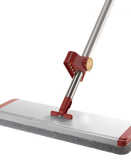 Mop Plat cu Laveta din Microfibra, Pentru Uz Casnic, cu 2 Lavete Incluse, Sistem de Stoarcere, Tija Telescopica 130 cm, Rotire 360°, 42 x 130 cm