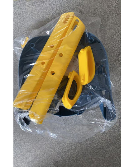 Reductor si Scaunel Inaltator WC, pentru Copii 1 - 7 Ani, 2 Trepte Reglabile, Pliabil, Colac Moale, cu Spatar si Manere, Inaltime 54/ x , din Plastic+PVC