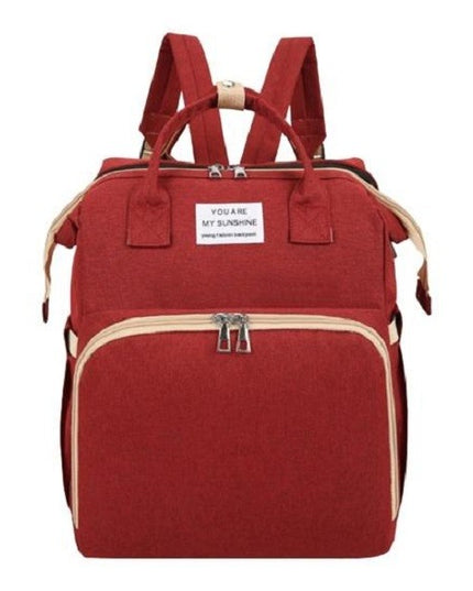 Rucsac Multifunctional pentru Mamici, cu Patut Pliabil si Baza de Schimbat, Rezistent la Apa, Capacitate Mare, Usor, Compartimente Multiple