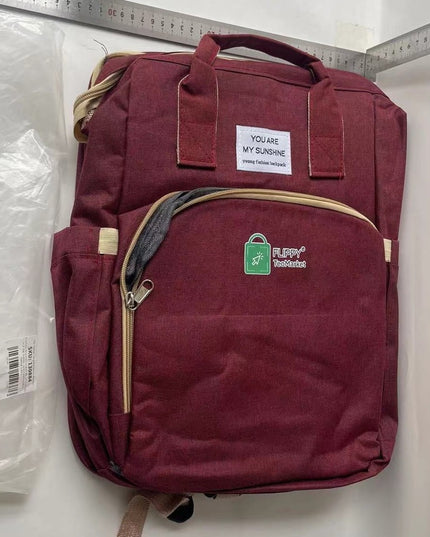 Rucsac Multifunctional pentru Mamici, cu Patut Pliabil si Baza de Schimbat, Rezistent la Apa, Capacitate Mare, Usor, Compartimente Multiple