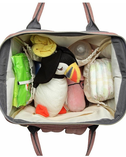Rucsac Multifunctional pentru Mamici, din Panza Oxford, Compartimentare Multipla, Impermeabil, 43 x 18 x 26 cm, /