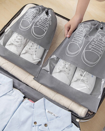 Sac depozitare incaltaminte, pentru voiaj sau depozitare, rezistent la praf, compatibil cu masina de spalat