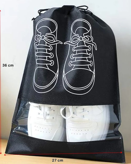 Sac depozitare incaltaminte, pentru voiaj sau depozitare, rezistent la praf, compatibil cu masina de spalat