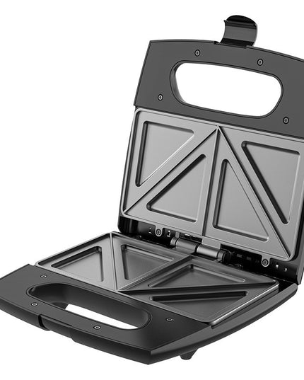 Sandwich Maker , cu forme de triunghi si patrat, Cablu , Material Interior Antiaderent, Inoxidabil, Maner Izolat Termic, 750W, 220 V