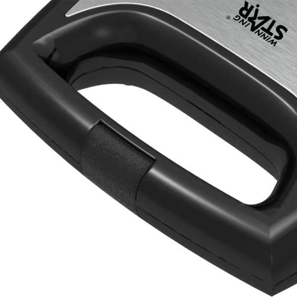 Sandwich Maker , cu forme de triunghi si patrat, Cablu , Material Interior Antiaderent, Inoxidabil, Maner Izolat Termic, 750W, 220 V