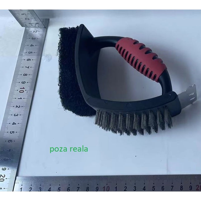 Sarma pentru Gratar, 1, cu Racleta si Burete, Sarna din Otel Inoxidabil