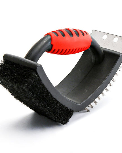 Sarma pentru Gratar, 1, cu Racleta si Burete, Sarna din Otel Inoxidabil