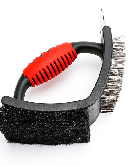 Sarma pentru Gratar, 1, cu Racleta si Burete, Sarna din Otel Inoxidabil