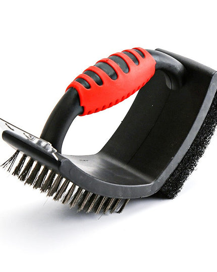 Sarma pentru Gratar, 1, cu Racleta si Burete, Sarna din Otel Inoxidabil