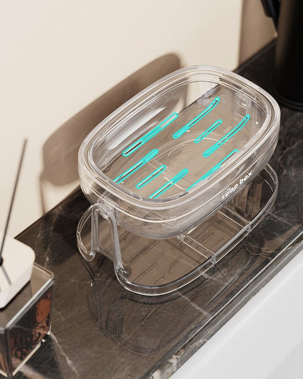 Savoniera cu Suport 1, Pentru Perete sau Blat, PET, Scurgere Optima