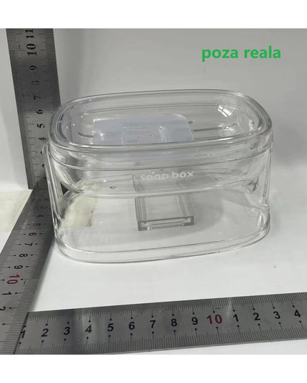 Savoniera cu Suport 1, Pentru Perete sau Blat, PET, Scurgere Optima