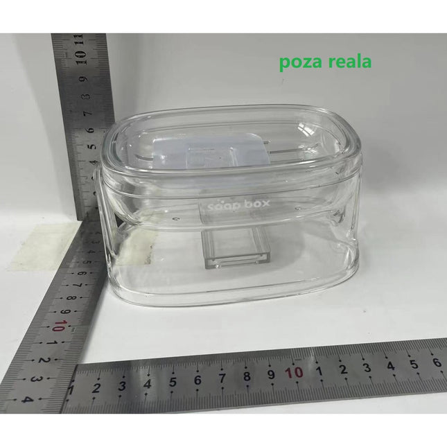 Savoniera cu Suport 1, Pentru Perete sau Blat, PET, Scurgere Optima