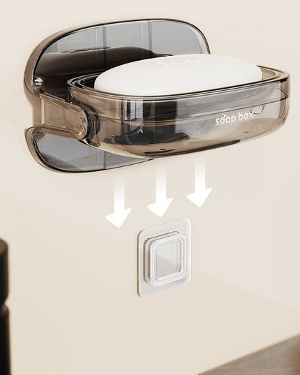 Savoniera cu Suport 1, Pentru Perete sau Blat, PET, Scurgere Optima