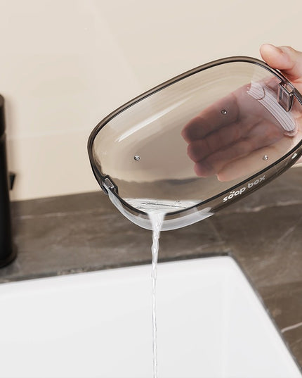 Savoniera cu Suport 1, Pentru Perete sau Blat, PET, Scurgere Optima