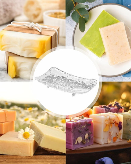 Savoniera din Plastic 15 x 9 cm, cu Scurgere Apa, Design Modern