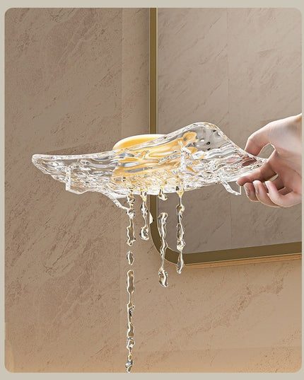 Savoniera din Plastic 15 x 9 cm, cu Scurgere Apa, Design Modern