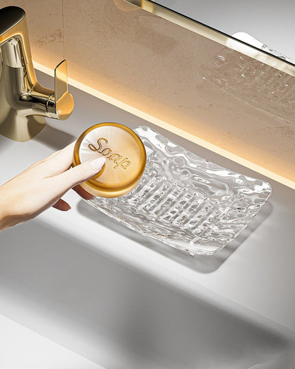 Savoniera din Plastic 15 x 9 cm, cu Scurgere Apa, Design Modern