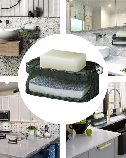 Savoniera Dubla, 2 Straturi, Instalare fara Perforare, Agatatoare Burete