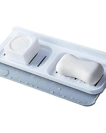 Savoniera Dubla, de Perete, cu Compartiment de Scurgere, Montare prin Lipire