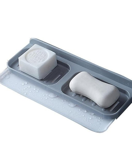 Savoniera Dubla, de Perete, cu Compartiment de Scurgere, Montare prin Lipire