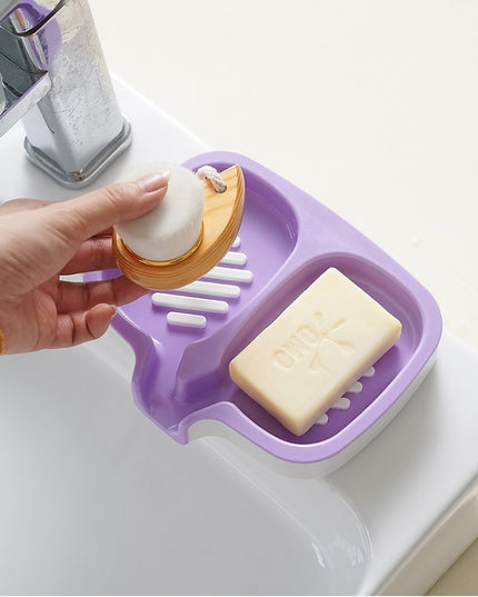 Savoniera Dubla, Sistem de Scurgere a Apei, din ABS, 14.5 x 18 x 3 cm, /