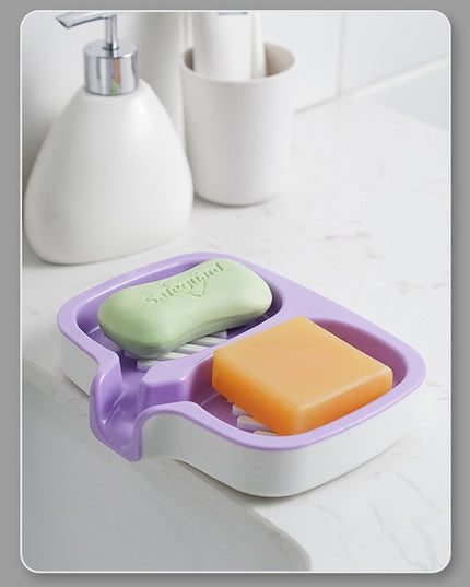 Savoniera Dubla, Sistem de Scurgere a Apei, din ABS, 14.5 x 18 x 3 cm, /